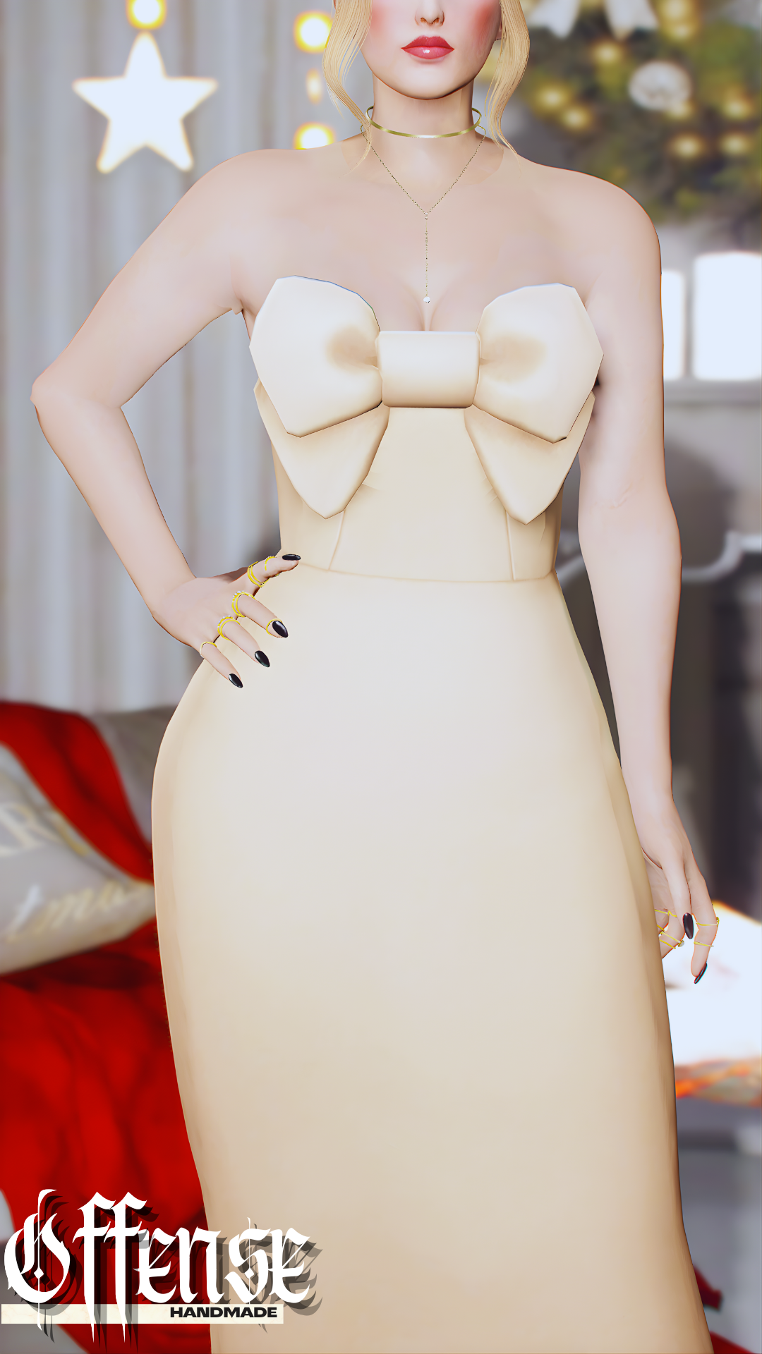 Gold Bow Dress